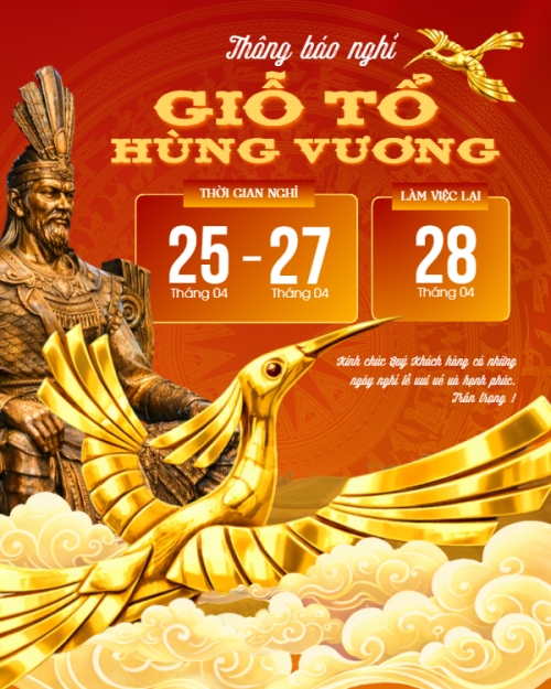 Lịch nghỉ lễ Giỗ Tổ Hùng Vường