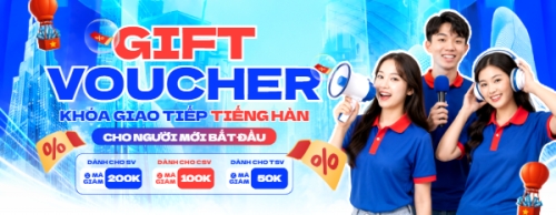 Tặng bạn voucher học tiếng Hàn