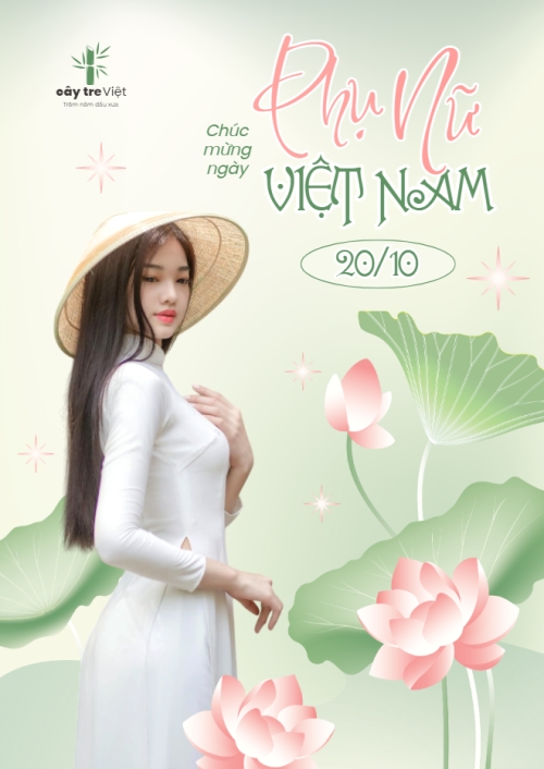 20/10, Ngày phụ nữ Việt Nam, Vietnamese Women's Day, phụ nữ, sự kiện, event, thông báo, chúc mừng, mỹ phẩm, làm đẹp, beauty, hiện đại, modern, hoa lá