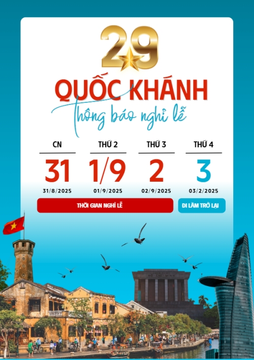 2/9, Quốc Khánh, lễ hội, thông báo, lịch nghỉ, Việt Nam, sự kiện, event, hiện đại, modern
