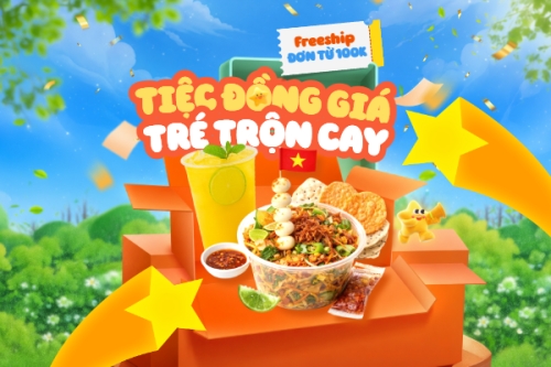 Tiệc đồng giá tré trộn cay