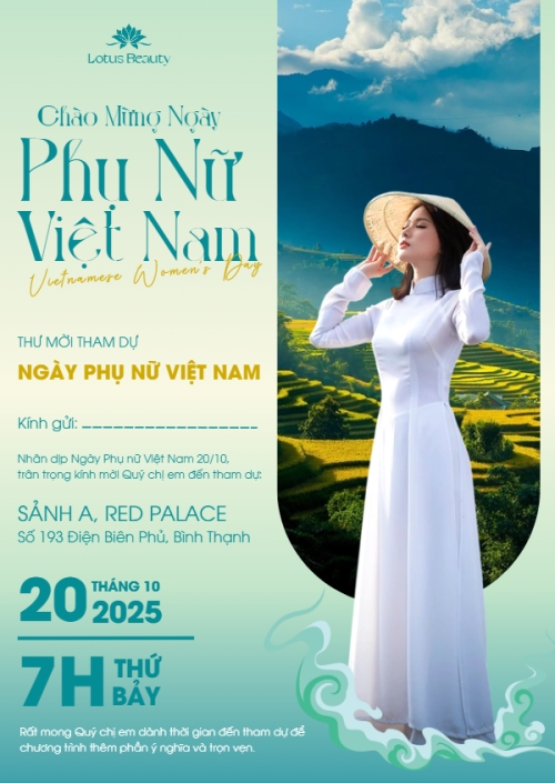 20/10, Ngày phụ nữ Việt Nam, Vietnamese Women's Day, phụ nữ, sự kiện, event, hiện đại, modern, đơn giản, simple