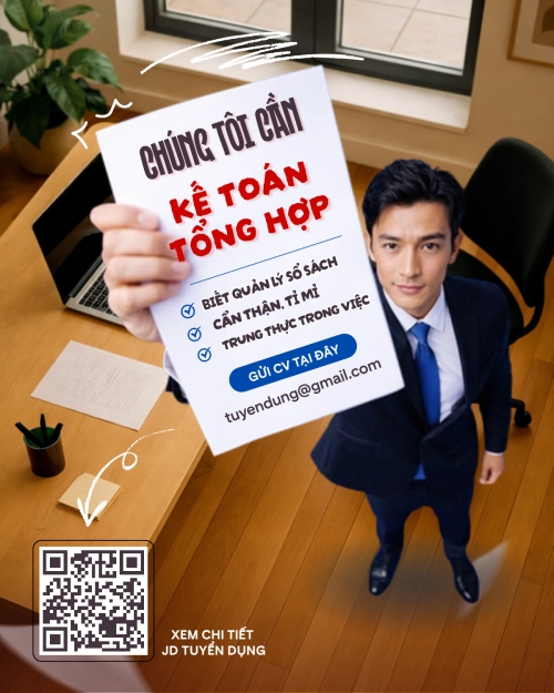 Chúng tôi cần kế toán tônge hợp