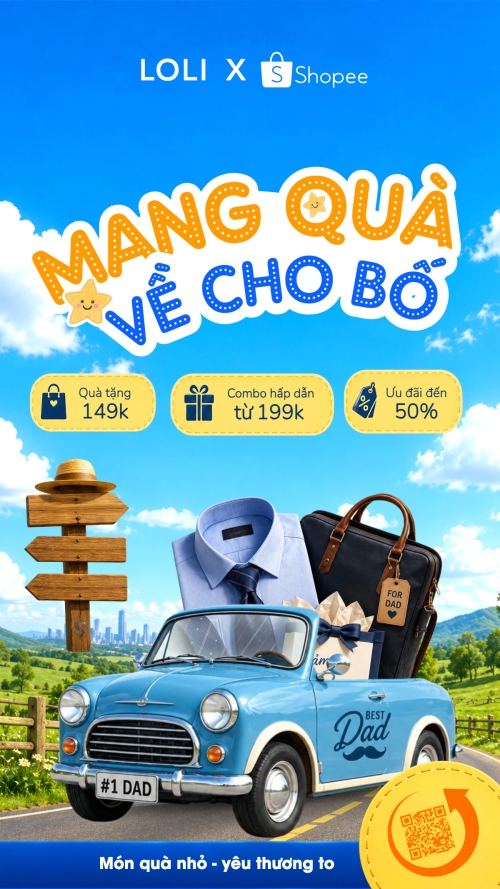 Mang quà về cho bố