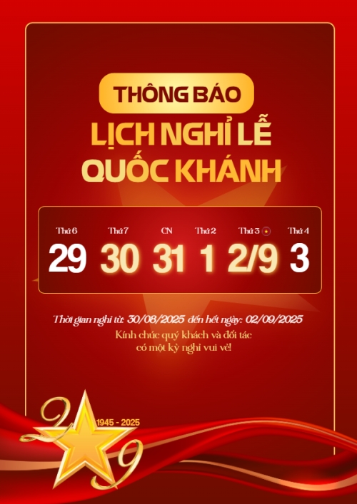 2/9, Quốc Khánh, lễ hội, thông báo, lịch nghỉ, Việt Nam, sự kiện, event, hiện đại, modern