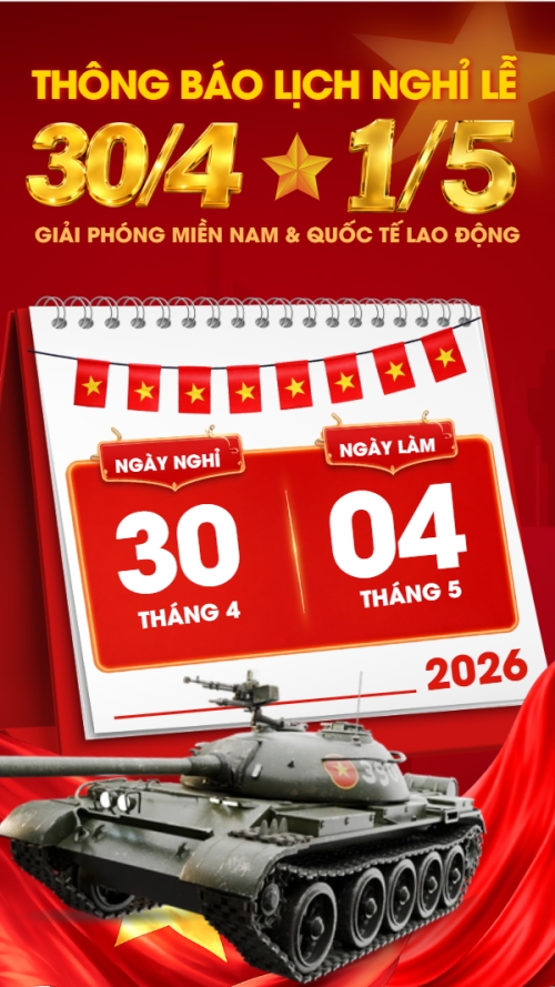 Lịch nghỉ lễ 30/4-1/5