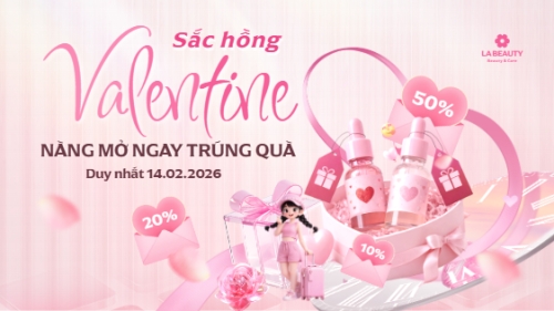 Sắc hồng Valentine mở ngay trúng quà
