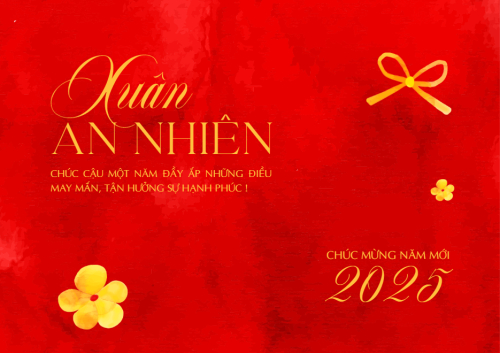 Tết, Xuân, Tet holiday, cổ điển, hoa lá, màu nước, watercolor