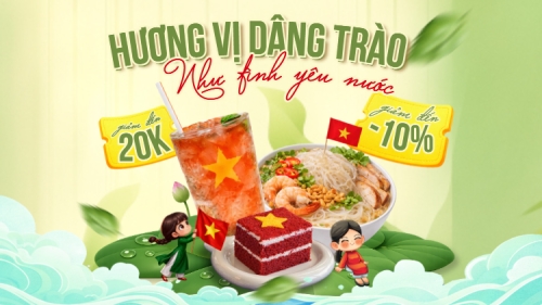 Hương vị dâng trào như tình yêu nước