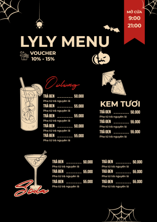 Halloween, nước uống, juice, giải khát, F&B, drink