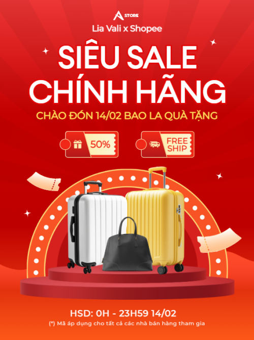 Giảm giá, sale, vali, phụ kiện, thời trang, fashion, công nghệ, giải trí
