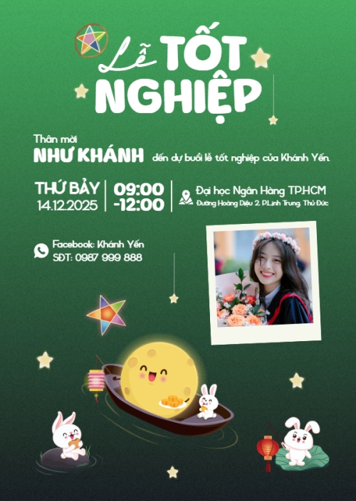 Tốt nghiệp, graduate, Trung thu, Tết Đoàn Viên, mid-autumn festival, sự kiện, event, dễ thương, cute, chibi, hoạt hình, cartoon