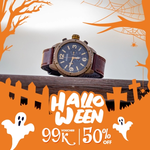 Halloween, đồng hồ, watch, fashion, thời trang, outfit, dễ thương, cute, chibi, hoạt hình, cartoon