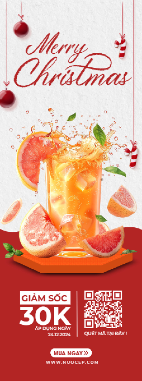 Giáng sinh, Christmas, Noel, 25/12, Nước uống, juice, giải khát, F&B, drink
