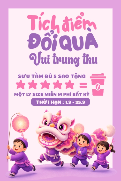 Tích điểm đổi quà vui trung thu