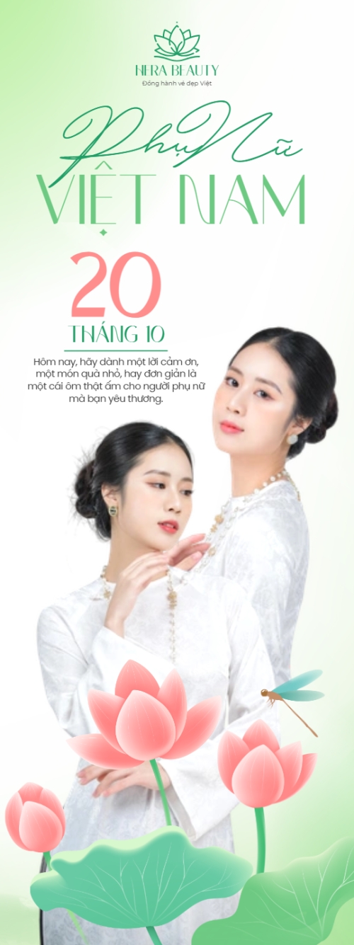 20/10, Ngày phụ nữ Việt Nam, Vietnamese Women's Day, phụ nữ, sự kiện, event, mỹ phẩm, làm đẹp, beauty, hiện đại, modern