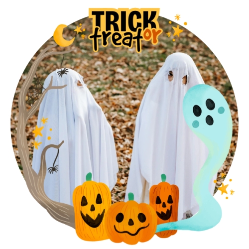 Halloween, lễ hội ma quái, sự kiện, event, dễ thương, cute, chibi, hoạt hình, cartoon