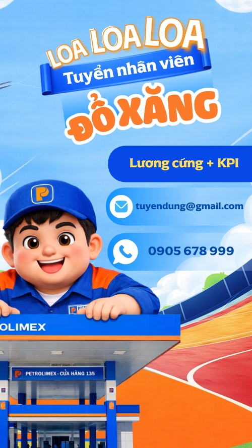 Tuyển nhân viên đổ xăng