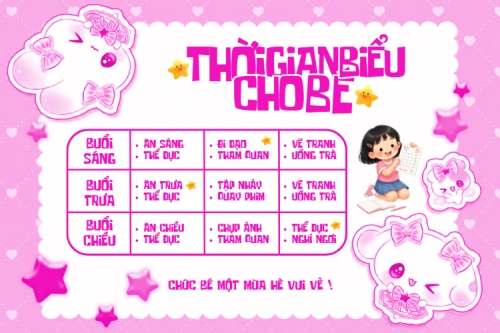 Thời gian biểu cho bé