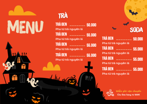 Halloween, nước uống, juice, giải khát, F&B, drink