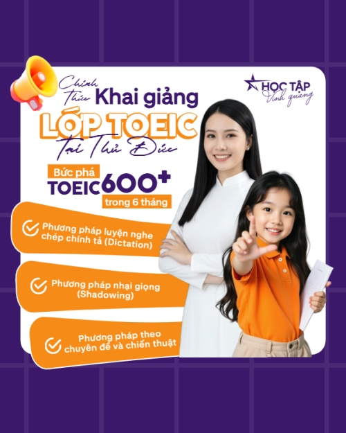 Chính thức khai giảng lớp Toeic tại Thủ Đức