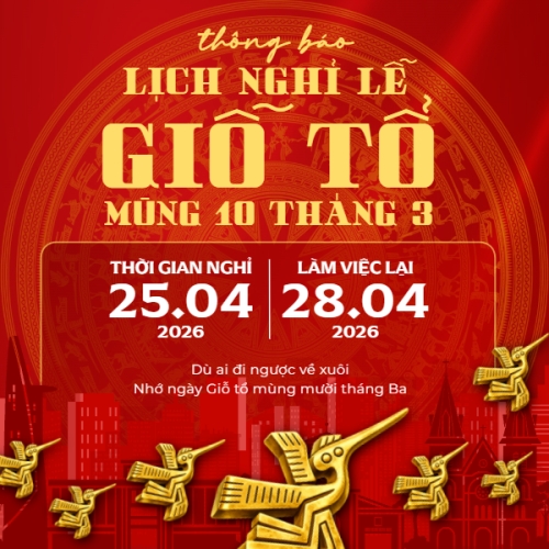 Lịch nghỉ lễ Giỗ Tổ Hùng Vương