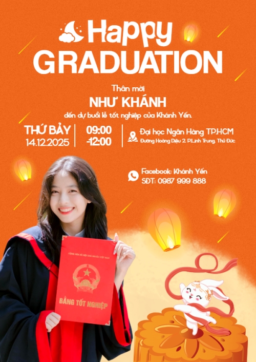Tốt nghiệp, graduate, Trung thu, Tết Đoàn Viên, mid-autumn festival, sự kiện, event, dễ thương, cute, chibi, hoạt hình, cartoon