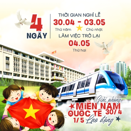 Thông báo nghỉ lễ Giải phóng miền Nam 30/4 và Quốc tế Lao động 1/5