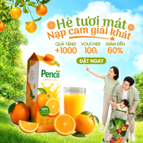 Hè tươi mát nạp cam giải khát