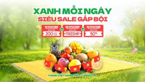 Xanh mỗi ngày siêu sale gấp bội