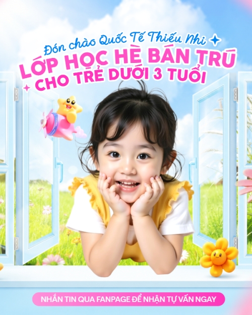 Lớp học hè bán trú cho trẻ dưới 3 tuổi