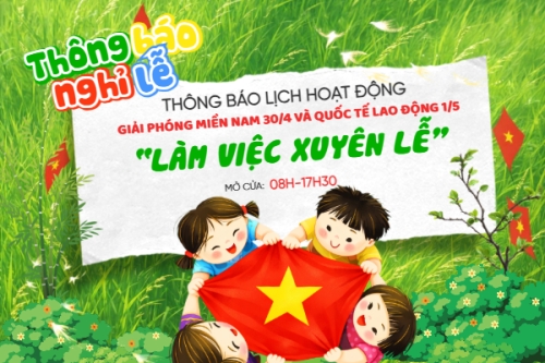 Lịch nghỉ lễ 30/4-1/5