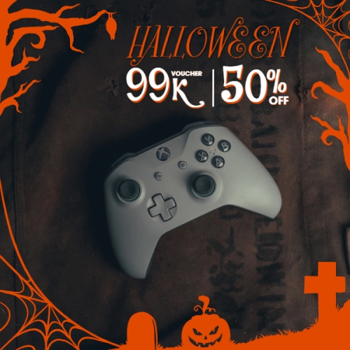 Halloween, máy game, gaming machine, công nghệ, technology, điện tử, electronic, dễ thương, cute, chibi, hoạt hình, cartoon