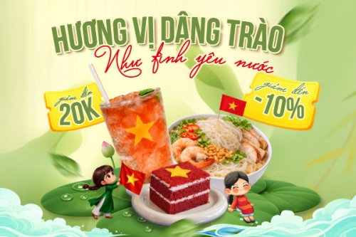 Hương vị dâng trào như tình yêu nước