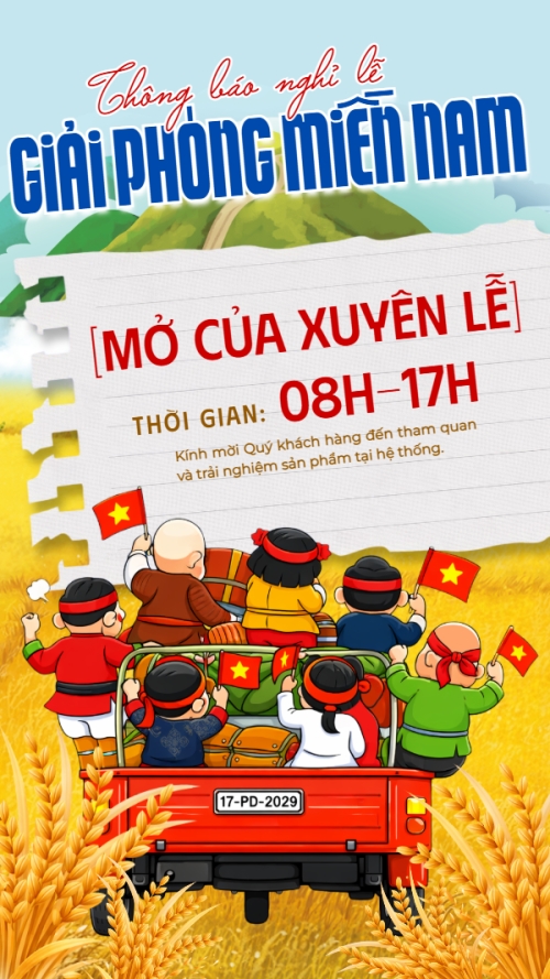 Lịch nghỉ lễ 30/4-1/5