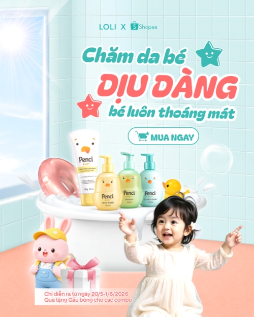 Chăm da bé dịu dàng bé luôn thoáng mát