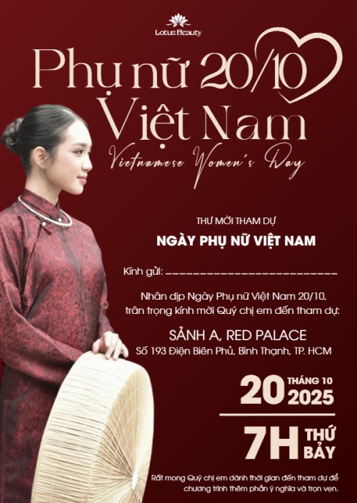 20/10, Ngày phụ nữ Việt Nam, Vietnamese Women's Day, phụ nữ, sự kiện, event, hiện đại, modern, đơn giản, simple