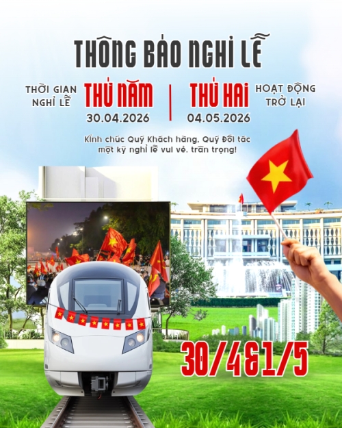 Thông báo nghỉ lễ Giải phóng miền Nam 30/4 và Quốc tế Lao động 1/5