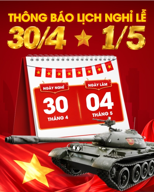 Lịch nghỉ lễ 30/4-1/5