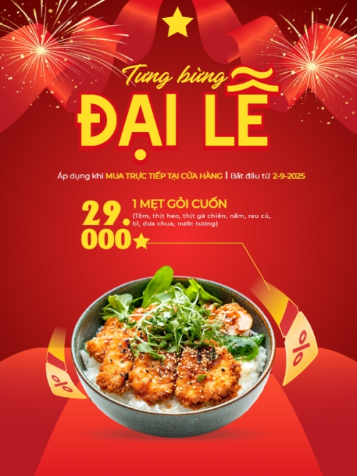 2/9, Quốc Khánh, lễ hội, Việt Nam, đồ ăn, food, thực phẩm, ẩm thực, món ăn, F&B, thức ăn, hiện đại, modern