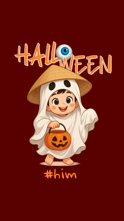 Halloween, lễ hội ma quái, sự kiện, event, dễ thương, cute, chibi, hoạt hình, cartoon