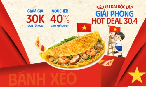 Siêu ưu đãi độc lập giải phóng deal hot 30.4