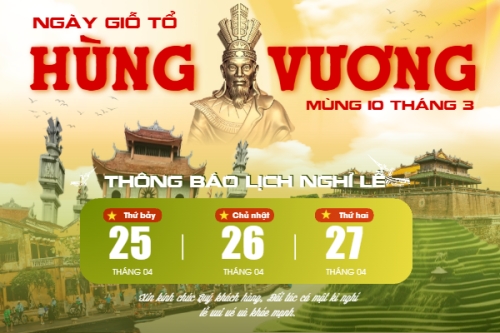 Lịch nghỉ lễ Giỗ Tổ Hùng Vương