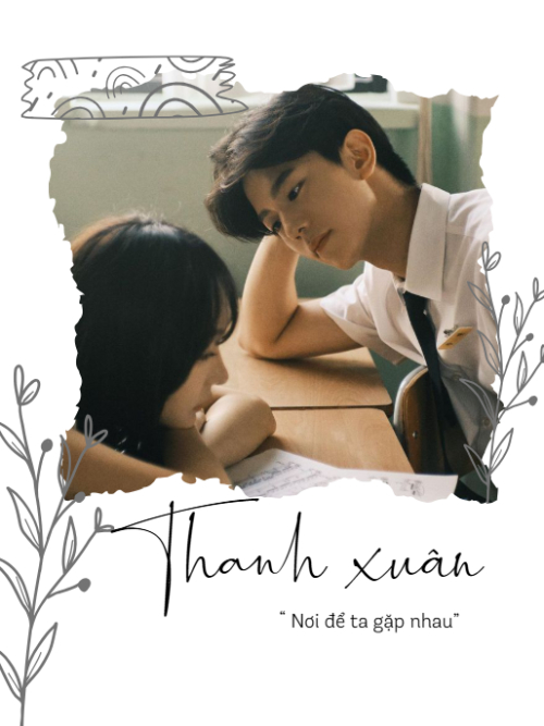 Thanh xuân, couple, tình yêu, love, hoa lá, đơn giản, hiện đại
