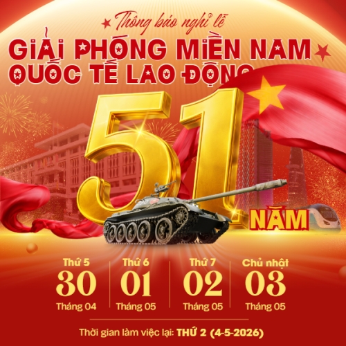 Lịch nghỉ lễ 30/4-1/5
