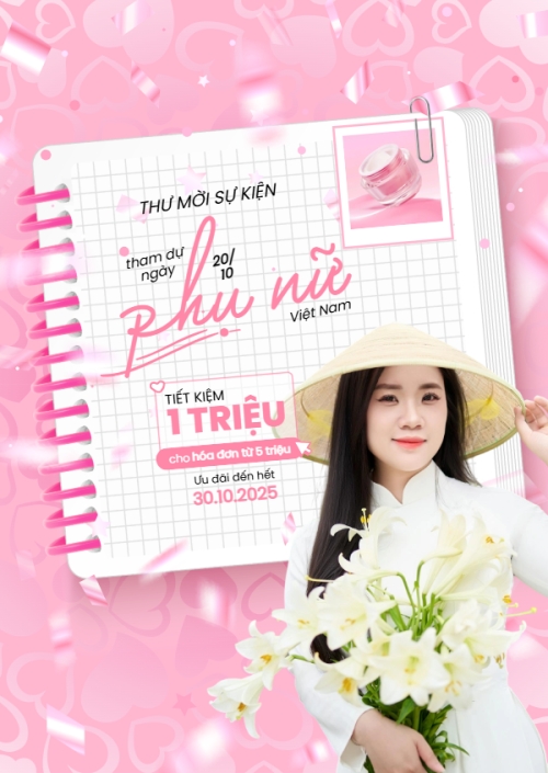 20/10, Ngày phụ nữ Việt Nam, Vietnamese Women's Day, phụ nữ, sự kiện, event, làm đẹp, beauty, thẩm mỹ, modern, hiện đại