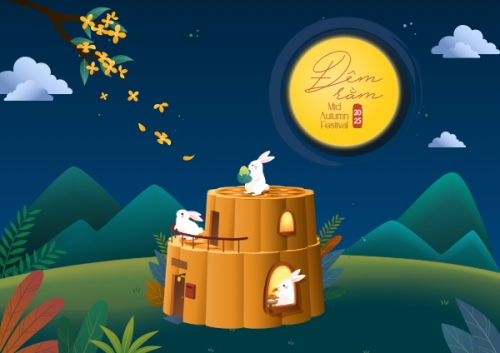 Trung thu, Tết Đoàn Viên, mid-autumn festival, sự kiện, event, dễ thương, cute, chibi, hoạt hình, cartoon