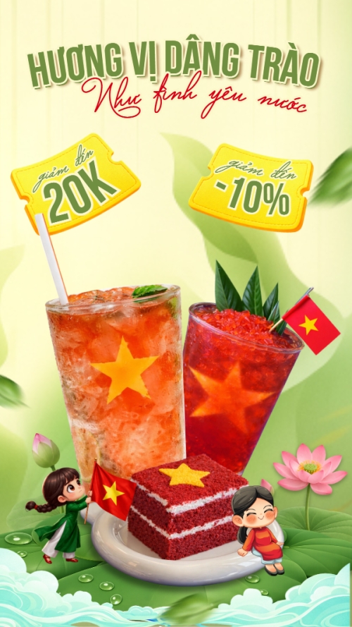 Hương vị dâng trào như tình yêu nước