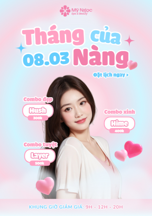 Quốc tế phụ nữ, 8/3, valentine, lễ tình nhân, 14/2, làm đẹp, spa