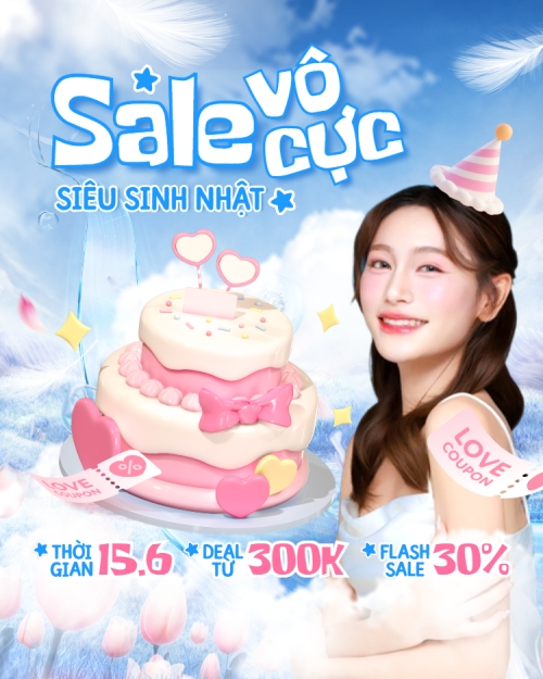 Sale vô cực siêu sinh nhật
